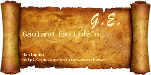 Gauland Emilián névjegykártya